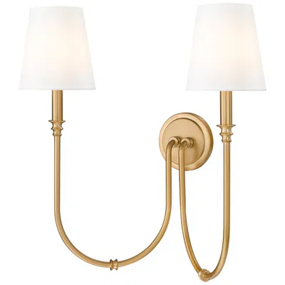 Z-lite Jisele By  Rubbed Brass 2 Light Wall Sconce