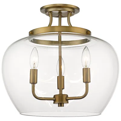 Z-lite Joliet 15 3/4" Wide Olde Brass 3-light Ceiling Light