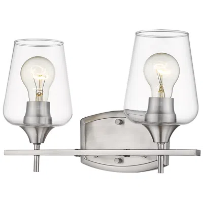 Z-lite Joliet 15" Wide Brushed Nickel 2-light Bath Light