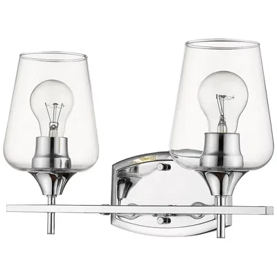 Z-lite Joliet 15" Wide Chrome 2-light Bath Light
