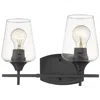 Z-lite Joliet 15" Wide Matte Black 2-light Bath Light