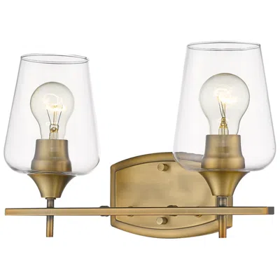 Z-lite Joliet 15" Wide Olde Brass 2-light Bath Light