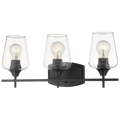 Z-lite Joliet 21 1/2" Wide Matte Black 3-light Bath Light