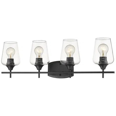 Z-lite Joliet 30" Wide Matte Black 4-light Bath Light