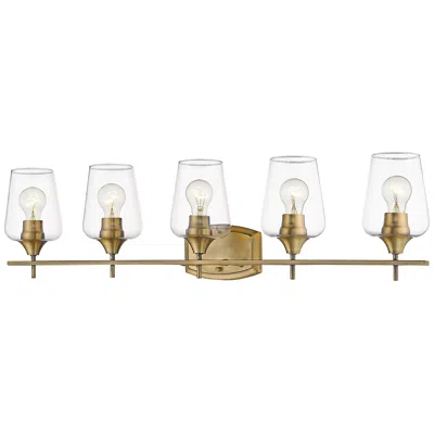 Z-lite Joliet 38" Wide Olde Brass 5-light Bath Light
