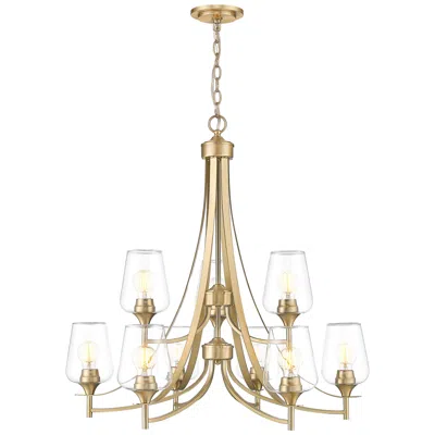 Z-lite Joliet By  31 Inch Burnished Brass 9 Light Chandelier