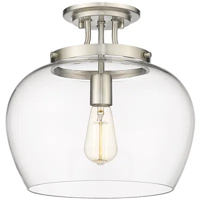 Z-lite Joliet By  Brushed Nickel 13 Inch 1 Light Semi Flush Mount