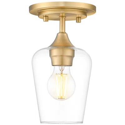 Z-lite Joliet By  Burnished Brass 1 Light Flush Mount