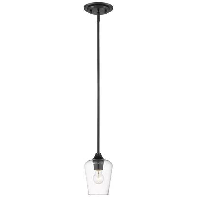 Z-lite Joliet By  Matte Black 5.5 Inch 1 Light Mini Pendant