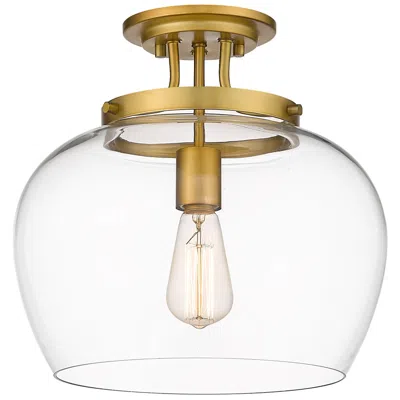 Z-lite Joliet By  Olde Brass 13 Inch 1 Light Semi Flush Mount