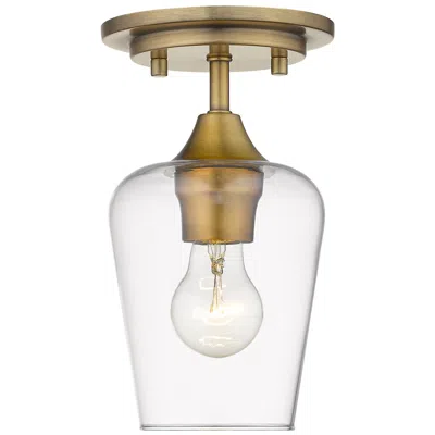 Z-lite Joliet By  Olde Brass 5.5 Inch 1 Light Flush Mount