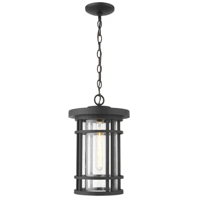 Z-lite Jordan By  Black 10 Inch 1 Light Outdoor Chain Mount Ceiling Fixture
