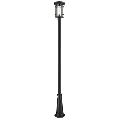 Z-lite Jordan By  Black 111.5 Inch 1 Light Outdoor Post Mounted Fixture