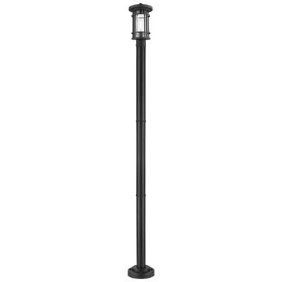 Z-lite Jordan By  Black 88.25 Inch 1 Light Outdoor Post Mounted Fixture