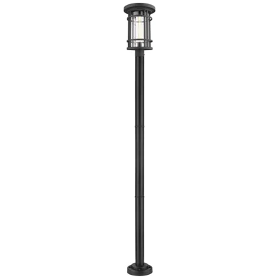 Z-lite Jordan By  Black 93.75 Inch 1 Light Outdoor Post Mounted Fixture