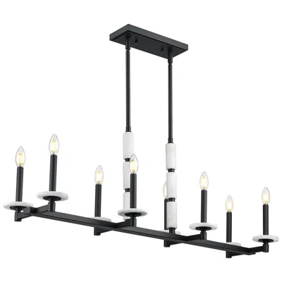 Z-lite Kaden By  Matte Black 8 Light Linear Chandelier