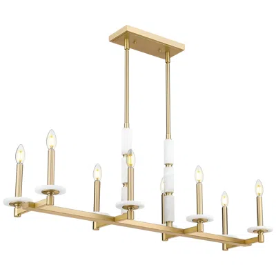 Z-lite Kaden By  Modern Gold 8 Light Linear Chandelier