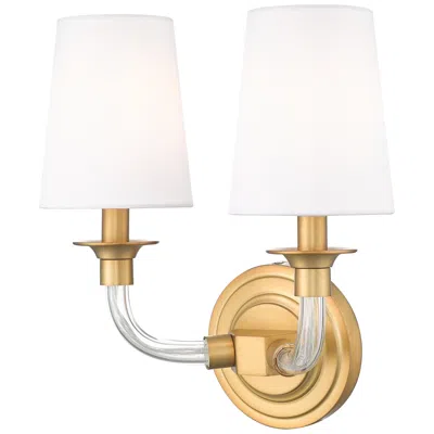 Z-lite Katerina 13" High Rubbed Brass 2-light Wall Sconce