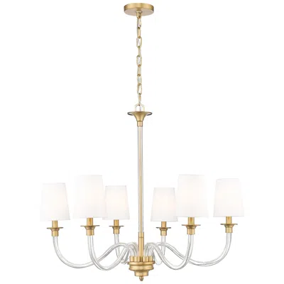 Z-lite Katerina 32" Wide Rubbed Brass 6-light Chandelier
