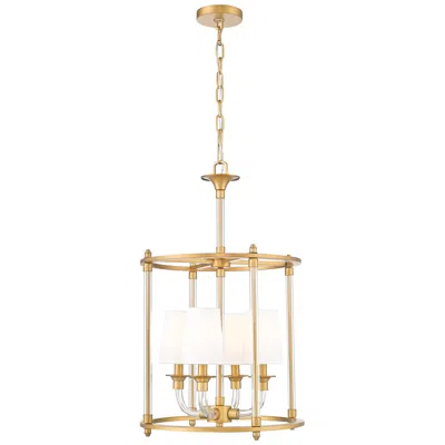 Z-lite Katerina By  Rubbed Brass 16 Inch 4 Light Chandelier