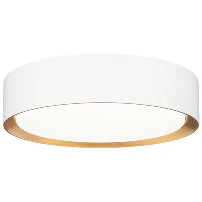Z-lite Kawan 12" Wide Matte White And Gold Led Ceiling Light