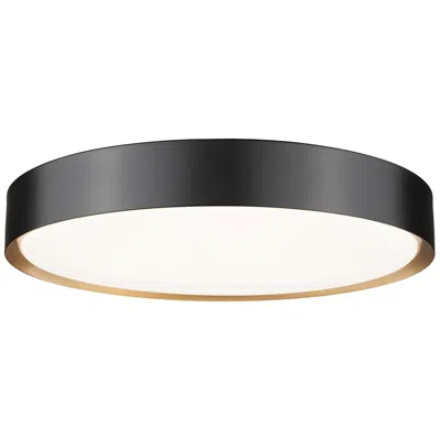 Z-lite Kawan 20" Wide Matte Black And Gold Led Ceiling Light