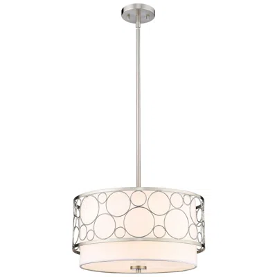 Z-lite Kendall By  Brushed Nickel 17 Inch 3 Light Pendant