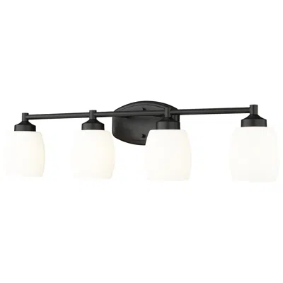 Z-lite Kendrick By  Matte Black 31.25 Inch 4 Light Vanity
