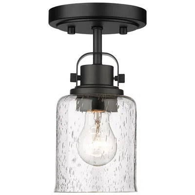Z-lite Kinsley 5 1/4" Wide Matte Black Ceiling Light