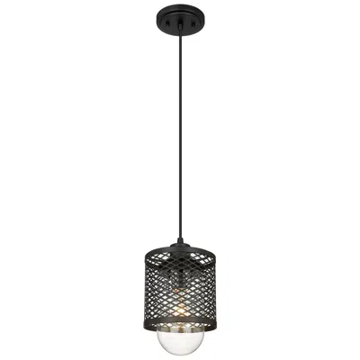 Z-lite Kipton By  Matte Black 6 Inch 1 Light Mini Pendant
