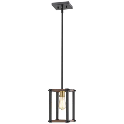 Z-lite Kirkland 6 1/4" Wide Rustic Mahogany Mini Pendant