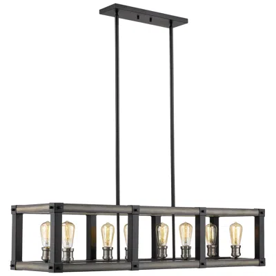 Z-lite Kirkland By  Ashen Barnboard 44 Inch 8 Light Island/billiard