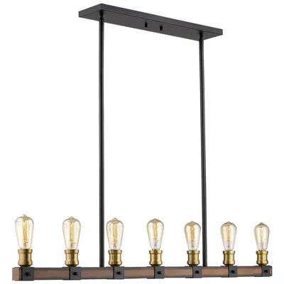 Z-lite Kirkland By  Rustic Mahogany 7 Light Island Pendant