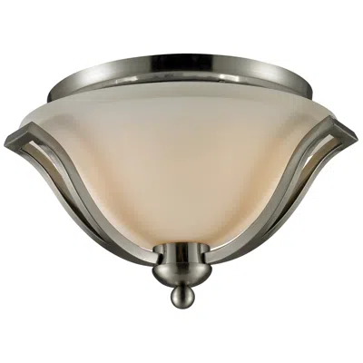 Z-lite Lagoon By  Brushed Nickel 2 Light Flush Mount