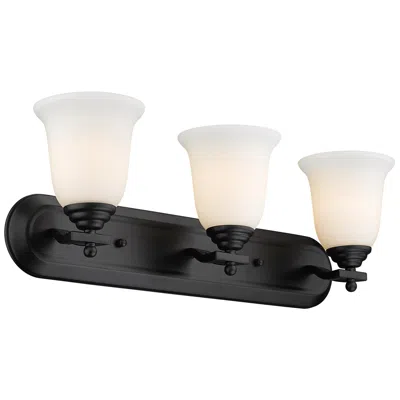 Z-lite Lagoon By  Matte Black 24 Inch 3 Light Vanity