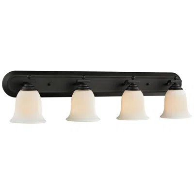Z-lite Lagoon By  Matte Black 36 Inch 4 Light Vanity