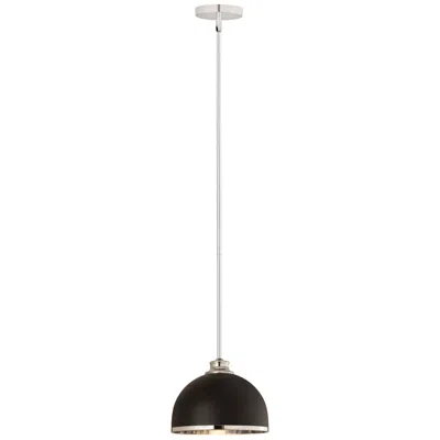 Z-lite Landry By  Matte Black + Chrome 10 Inch 1 Light Pendant