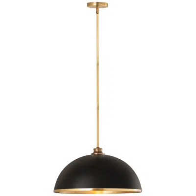 Z-lite Landry By  Matte Black + Rubbed Brass 20 Inch 1 Light Pendant
