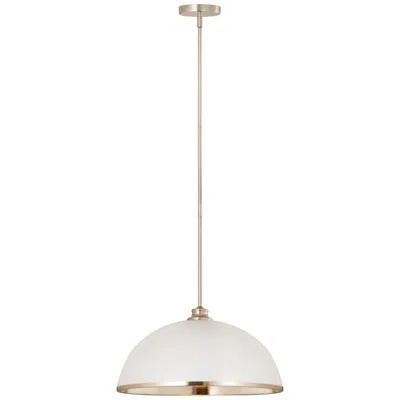 Z-lite Landry By  Matte White + Brushed Nickel 20 Inch 1 Light Pendant