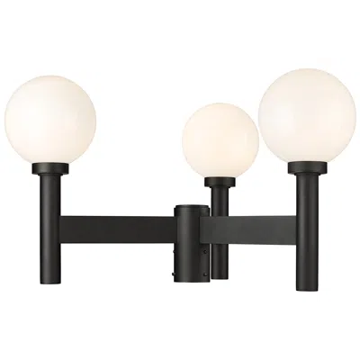 Z-lite Laurent 18" High Black 3-head Outdoor Post Light