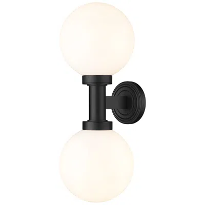 Z-lite Laurent 21" High Black Metal 2-light Wall Sconce