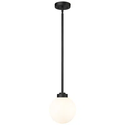 Z-lite Laurent 8" Wide Black Mini Outdoor Hanging Light