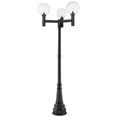 Z-lite Laurent By  Black 107.5 Inch 3 Light Outdoor Post Mounted Fixture