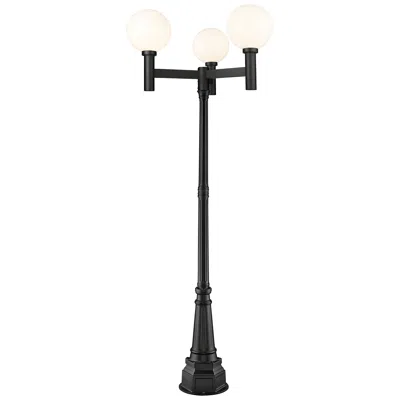 Z-lite Laurent By  Black 107.5 Inch 3 Light Outdoor Post Mounted Fixture