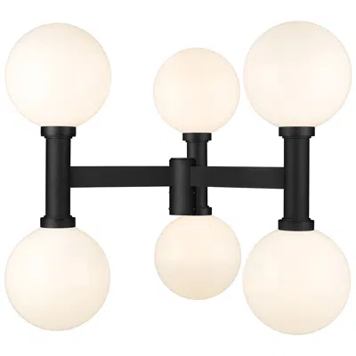 Z-lite Laurent By  Black 34.5 Inch 6 Light Outdoor Post Mount Fixture