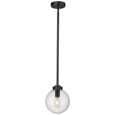 Z-lite Laurent By  Black 8 Inch 1 Light Outdoor Pendant