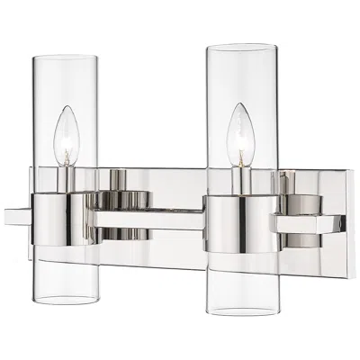 Z-lite Lawson 17" Wide Polished Nickel 2-light Bath Light