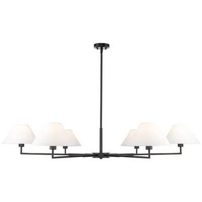 Z-lite Leila By  Matte Black 6 Light Chandelier