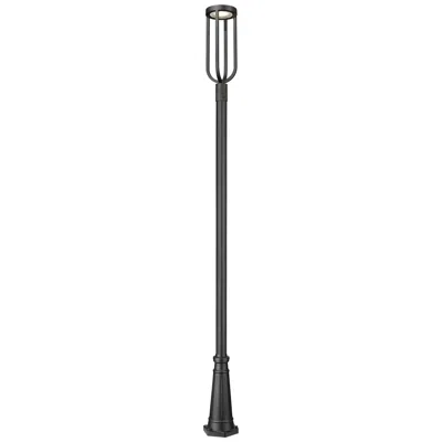 Z-lite Leland 117 3/4"h Sand Black Led Outdoor Post Light With Base