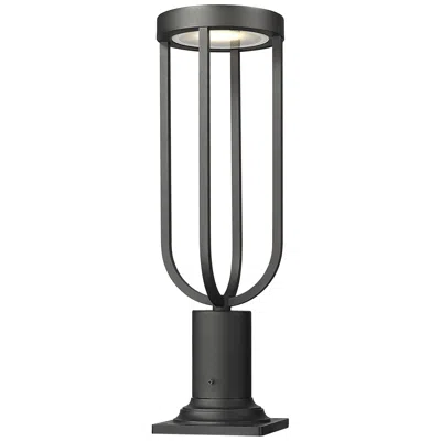 Z-lite Leland 22 3/4" High Sand Black Led Outdoor Pier Light